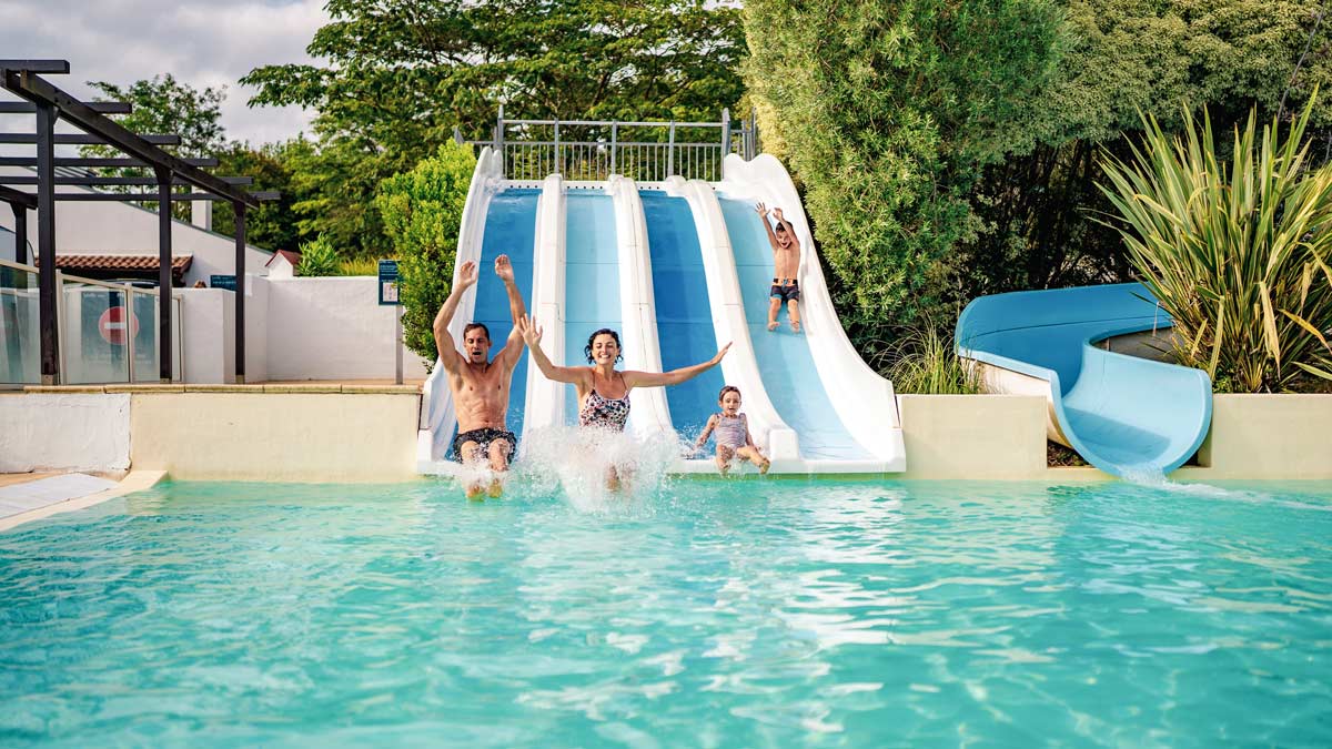 Le parc aquatique du camping Berrua à Bidart, pour les vacances en famille